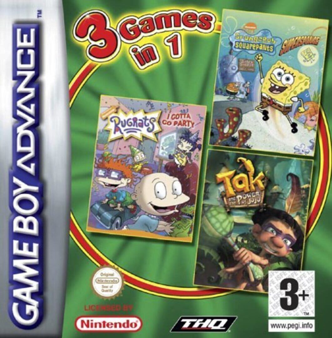 3 Games in 1: Tak and the Power of Juju / SpongeBob SquarePants: SuperSponge / Rugrats: I Gotta Go Party